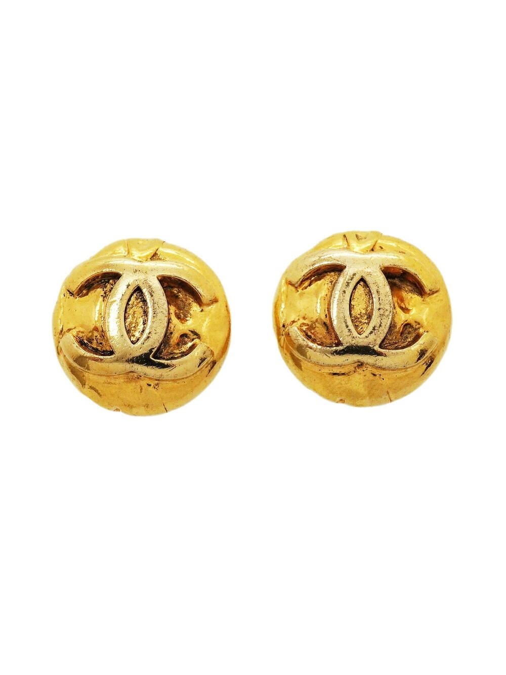 Chanel Cc Logo Circle Clip-On Earrings #371590C66B